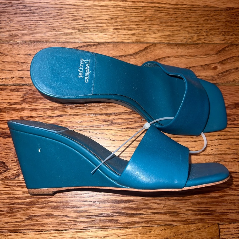Jeffrey Campbell Blue Wedge Sandals